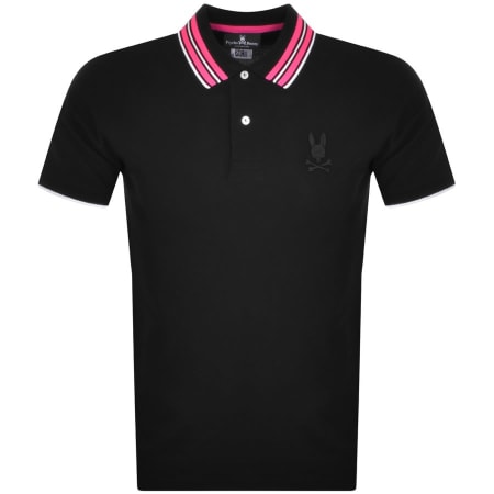 Product Image for Psycho Bunny Logo Short Sleeve Polo Shirt Black