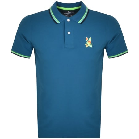 Product Image for Psycho Bunny Logo Short Sleeve Polo Shirt Blue