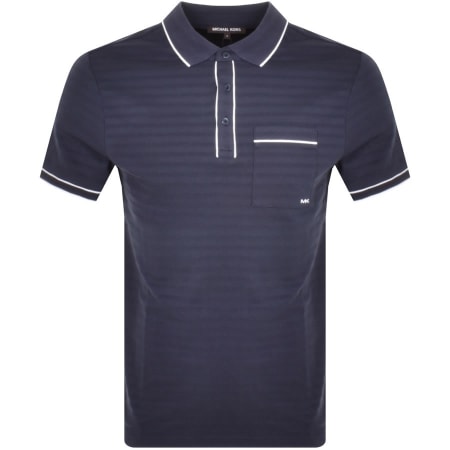 Product Image for Michael Kors Tipped Knit Polo T Shirt Navy