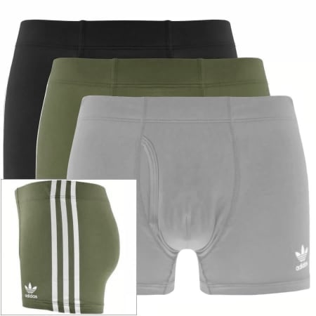 Product Image for adidas Originals Triple Pack Trunks Green