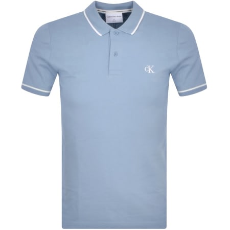 Product Image for Calvin Klein Jeans Tipped Polo T Shirt Blue