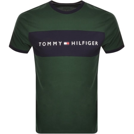 Product Image for Tommy Hilfiger Lounge Logo Flag T Shirt Green