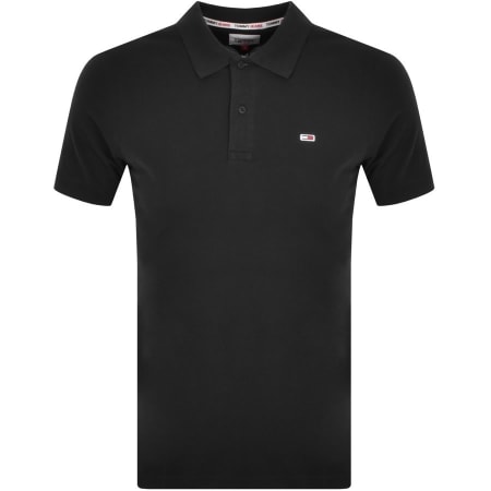 Product Image for Tommy Jeans Slim Fit Placket Polo T Shirt Black