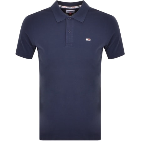 Product Image for Tommy Jeans Slim Fit Placket Polo T Shirt Navy
