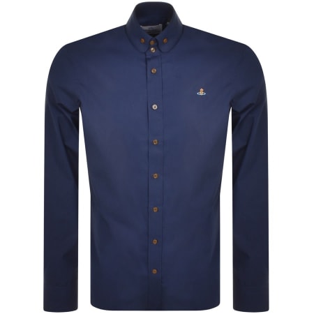 Product Image for Vivienne Westwood Slim Long Sleeved Shirt Navy