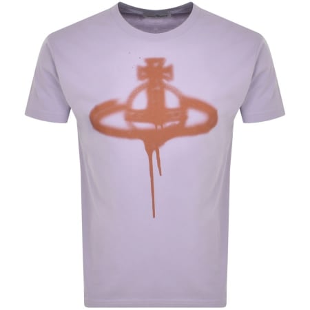 Product Image for Vivienne Westwood Spray Orb Logo T Shirt Lilac