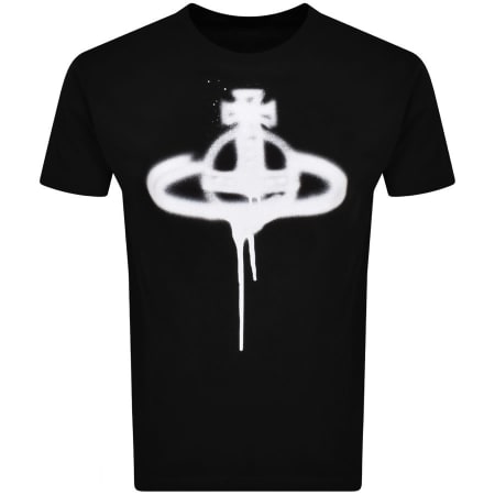 Product Image for Vivienne Westwood Spray Orb Logo T Shirt Black