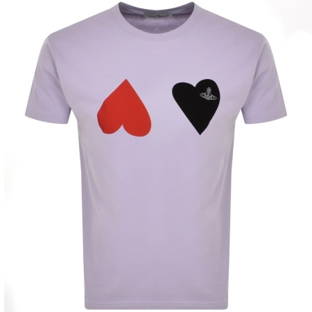Product Image for Vivienne Westwood Hearts Logo T Shirt Lilac