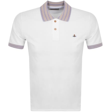 Product Image for Vivienne Westwood Stripe Collar Polo T Shirt White