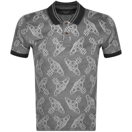 Product Image for Vivienne Westwood Stripe Collar Polo T Shirt Grey