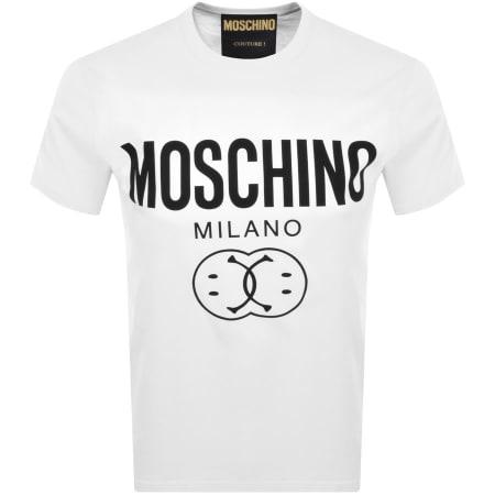 Product Image for Moschino Logo Smiley T Shirt White