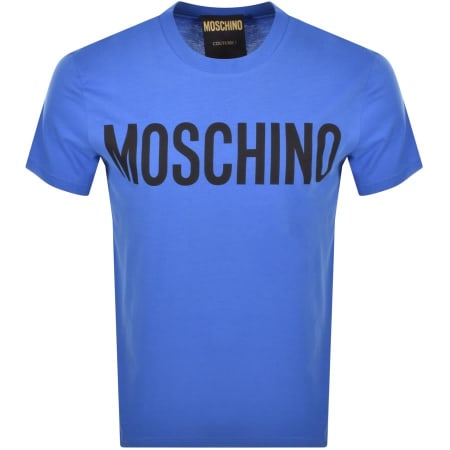Product Image for Moschino Logo T Shirt Blue