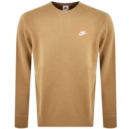 Product Image for Nike Crew Neck Club Sweatshirt Brown