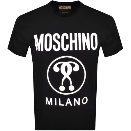 Product Image for Moschino Short Sleeve Milano Logo T Shirt Black