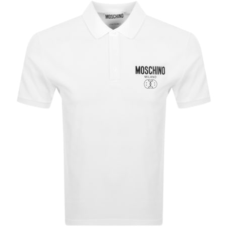 Product Image for Moschino Short Sleeve Polo T Shirt White