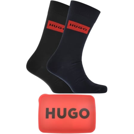 Product Image for HUGO 2 Pack Socks Gift Set Black