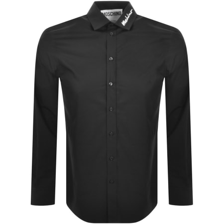 Product Image for Moschino Long Sleeve Logo Shirt Black