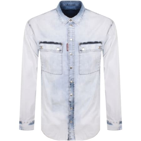 Product Image for DSQUARED2 Drop Shoulder Denim Shirt Blue