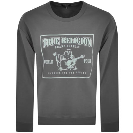 Product Image for True Religion Relaxed Logo Sweatshirt In Grey