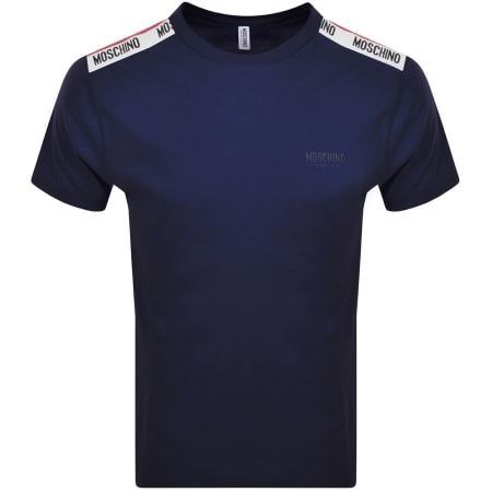 Product Image for Moschino Underwear Taped Logo T Shirt Navy
