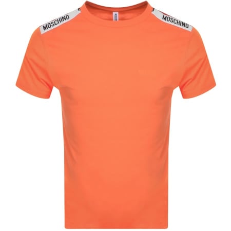 Product Image for Moschino Underwear Taped Logo T Shirt Orange