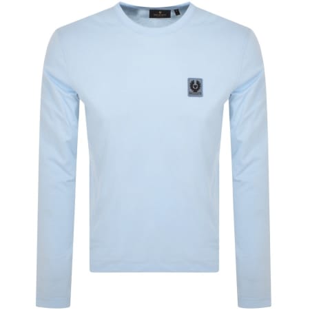 Product Image for Belstaff Logo Long Sleeved T Shirt Blue