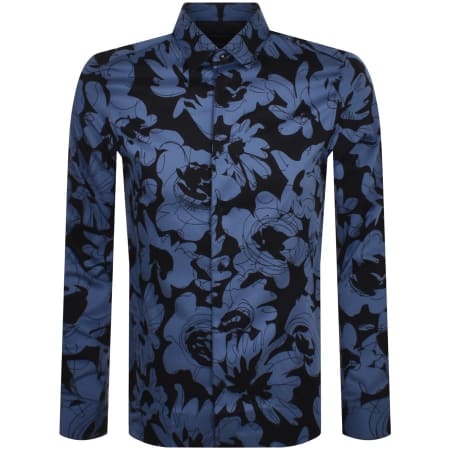 Product Image for Ted Baker Altlo Floral Long Sleeve Shirt Blue