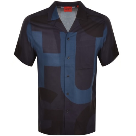 Product Image for HUGO Short Sleeved Ellino Shirt Blue