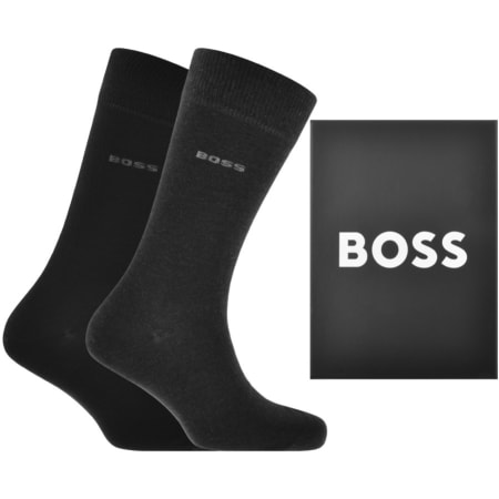 Product Image for BOSS Two Pack Crew Socks Gift Set Black