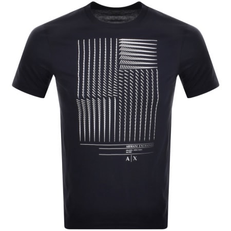 Product Image for Armani Exchange Crew Neck Logo T Shirt Navy