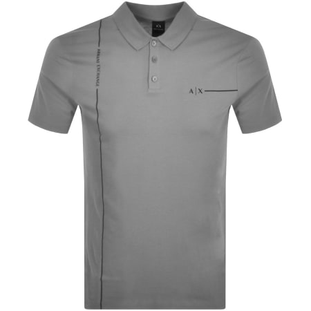 Product Image for Armani Exchange Short Sleeved Polo T Shirt Grey