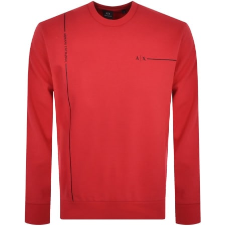 Product Image for Armani Exchange Logo Sweatshirt Red