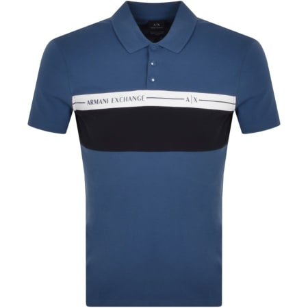 Product Image for Armani Exchange Short Sleeved Polo T Shirt Blue