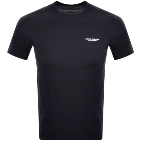 Product Image for Armani Exchange Crew Neck Logo T Shirt Navy