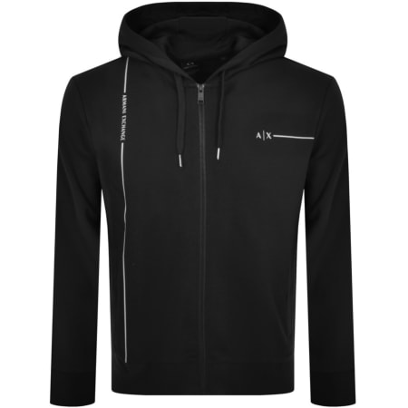 Product Image for Armani Exchange Full Zip Logo Hoodie Black