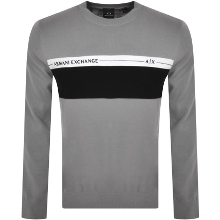 Product Image for Armani Exchange Panel Knit Jumper Grey