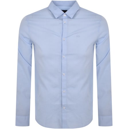 Product Image for Armani Exchange Long Sleeve Shirt Blue
