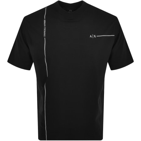 Product Image for Armani Exchange Logo Stripe T Shirt Black