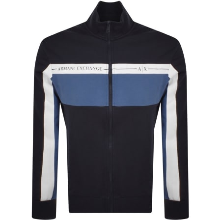Product Image for Armani Exchange Full Zip Logo Sweatshirt Navy