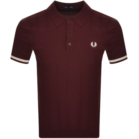 Product Image for Fred Perry Knitted Polo T Shirt Burgundy