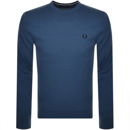 Product Image for Fred Perry Crew Neck Knit Jumper Blue