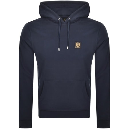 Product Image for Belstaff Logo Pullover Hoodie Navy