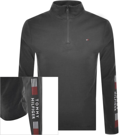 Product Image for Tommy Hilfiger Logo Half Zip Track Top Grey