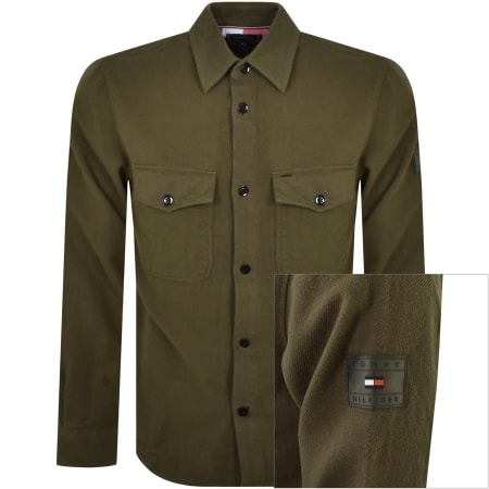 Product Image for Tommy Hilfiger Brushed Overshirt Green