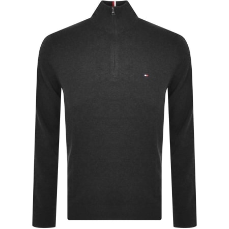 Product Image for Tommy Hilfiger Cashmere Half Zip Jumper Grey