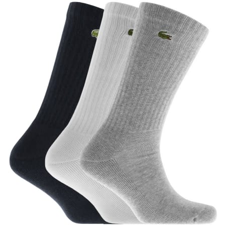 Product Image for Lacoste Sport Logo Triple Pack Socks Grey
