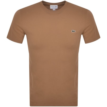 Product Image for Lacoste Crew Neck T Shirt Brown