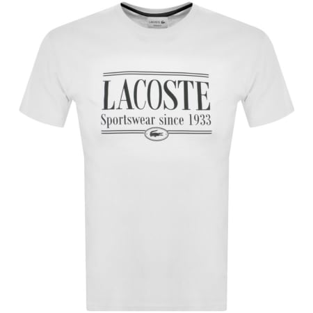 Product Image for Lacoste Short Sleeved Logo T Shirt White