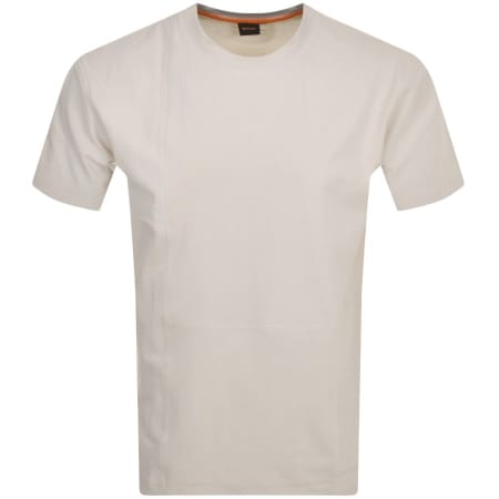 Product Image for BOSS Tales Logo T Shirt Beige