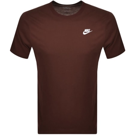 Product Image for Nike Crew Neck Club T Shirt Brown
